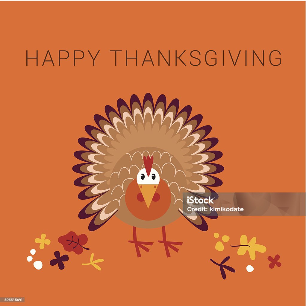 Happy Thanksgiving-Truthahn-Karte - Lizenzfrei Thanksgiving Vektorgrafik