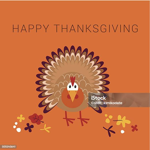 Ilustración de Happy Thanksgiving Turkey Tarjeta y más Vectores Libres de Derechos de Día de Acción de Gracias - Día de Acción de Gracias, Tarjeta de felicitación, Humor