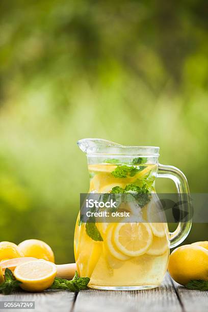 Lemonade In The Jug Stock Photo - Download Image Now - Citrus Fruit, Cocktail, Drink