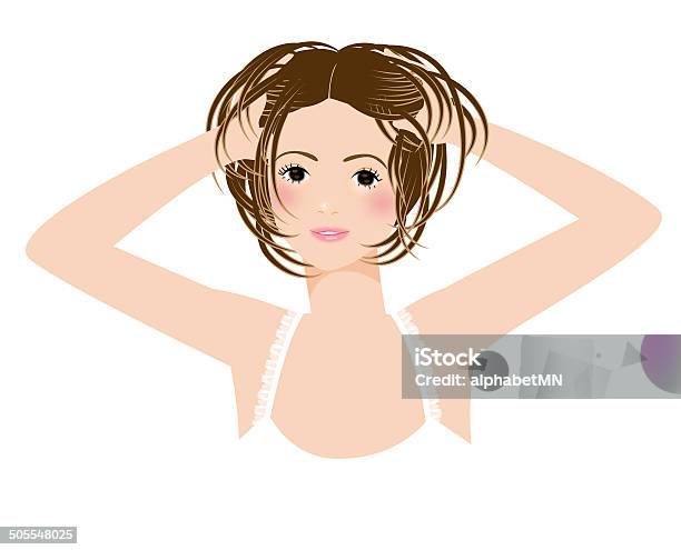 The Girl Who Massages A Head Stock Illustration - Download Image Now - Human Scalp, Massaging, Women