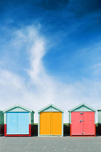 istock Colourful beach huts in Brighton on the beach 505551707