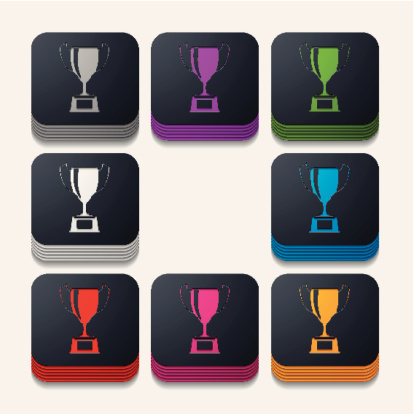 Arrange Button Square Square Button Winner Stock Illustration - Download Image Now ...