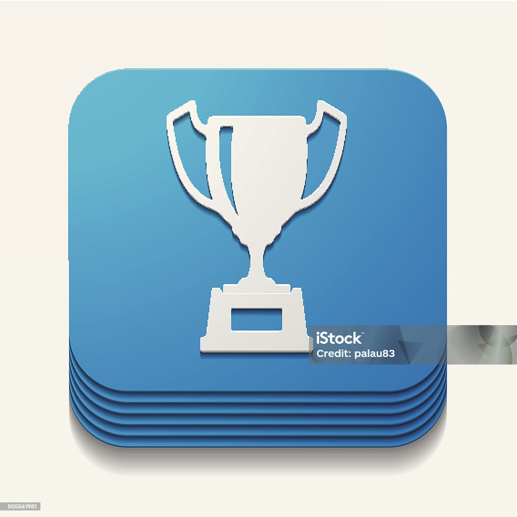 square button: winner Achievement stock vector