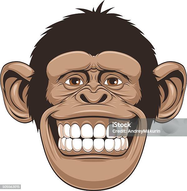 Happy Monkey Stock Illustration - Download Image Now - Chimpanzee, Animal, Caricature