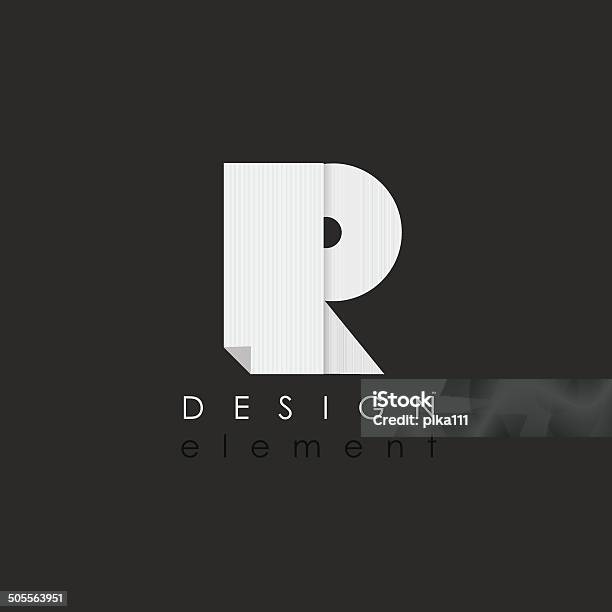 Individual Letter Design R Letter R Design Element In Flat Design Style For Business Stock ...