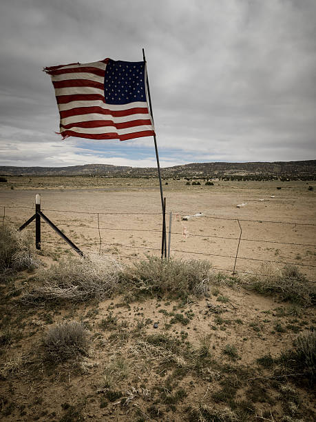 istock Monument Valley landscape withn an American flag 505564651