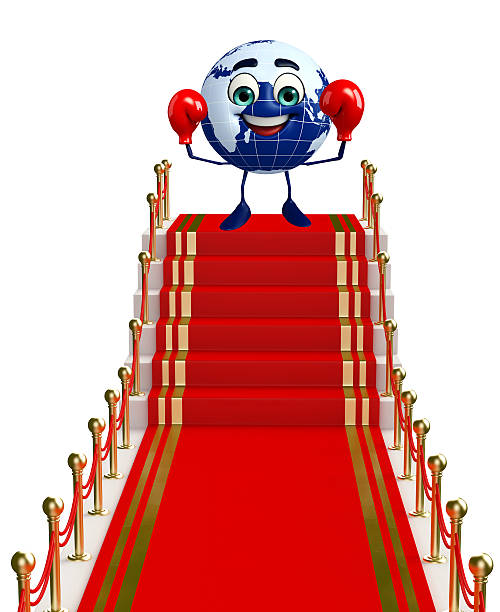 istock Globe Character on the red carpet 505564881