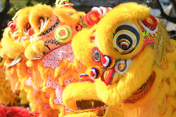 istock lion dance costume during Chinese New Year 505565784