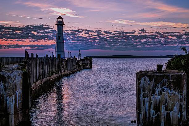 istock Lighthouse Twilight In St. Ignace Michigan 505566173