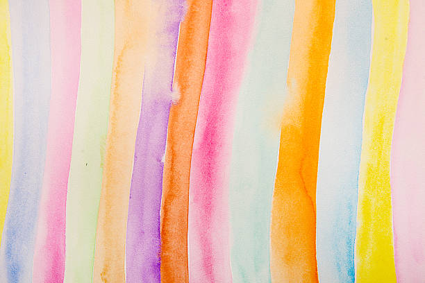 ilustrações, clipart, desenhos animados e ícones de coloridas tiras de cor de água - watercolour paints watercolor painting backgrounds rainbow