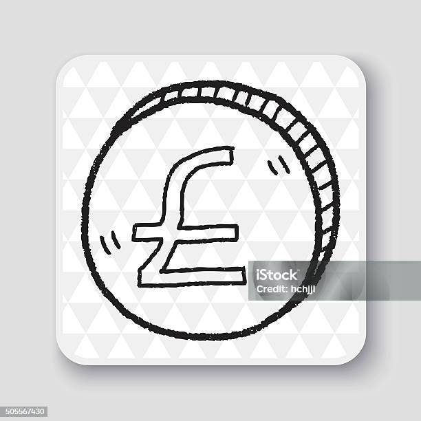 Doodle Gbp Money Coin Stock Illustration - Download Image Now - Coin, Drawing - Activity, Scribble
