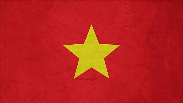 istock vietnam Flag Crepe Paper texture 505569003