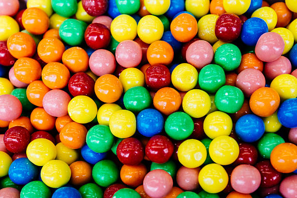 istock Sweet colorful candy balls in different colors on pile 505572410