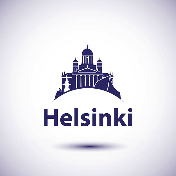 helsinki city skyline silhouette. - helsinki stock-grafiken, -clipart, -cartoons und -symbole