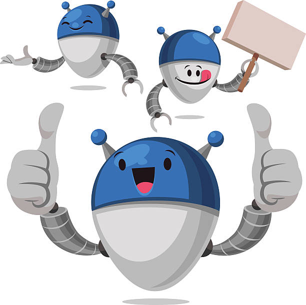 566 Cute Robot Character With A Banner Stock Photos, Pictures &  Royalty-Free Images - iStock