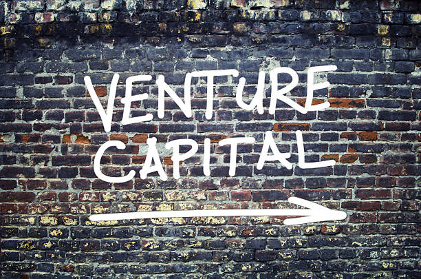 Venture capital text on brick wall Venture capital text on brick wall venture capitalist stock pictures, royalty-free photos & images