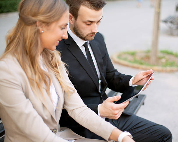 istock Business people with digital tablet 505583157