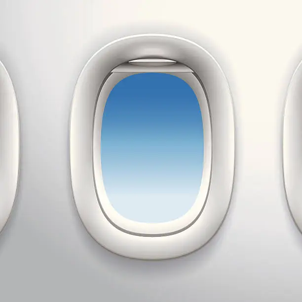 Vector illustration of Aircraft Windows,airplane windows