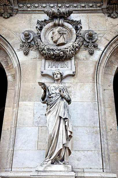 istock Paris. Sculptures and high reliefs on facade of Opera Garnie 505585667
