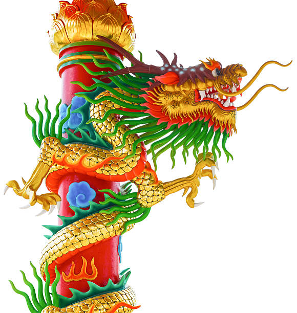 istock gold dragon isolated on white background 505586221