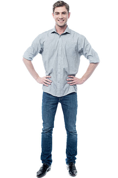 istock Casual young man isolated on white 505587013