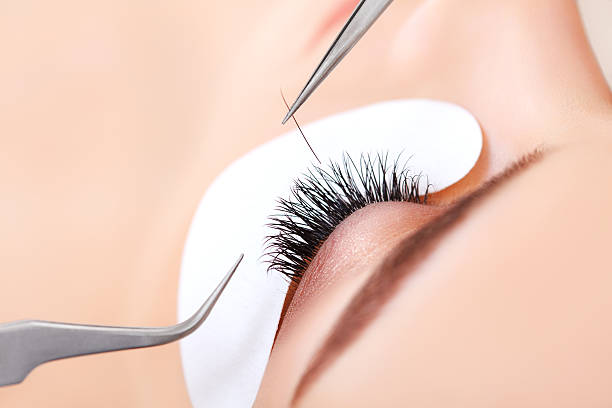 istock Woman Eye with Long Eyelashes. Eyelash Extension 505587327