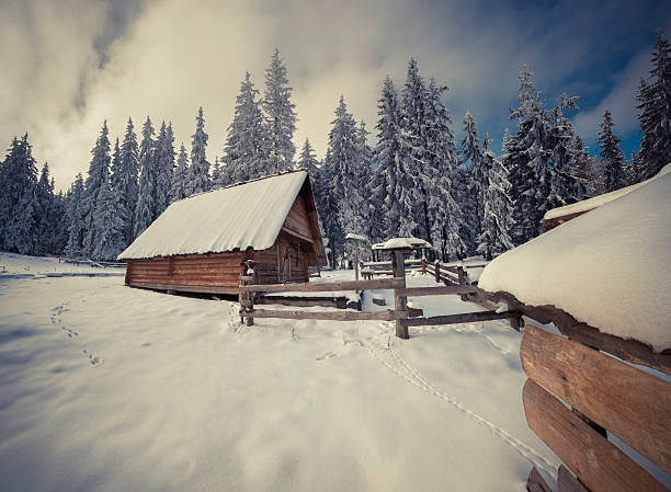 istock Old farm in the Carpathian mountains. 505587355