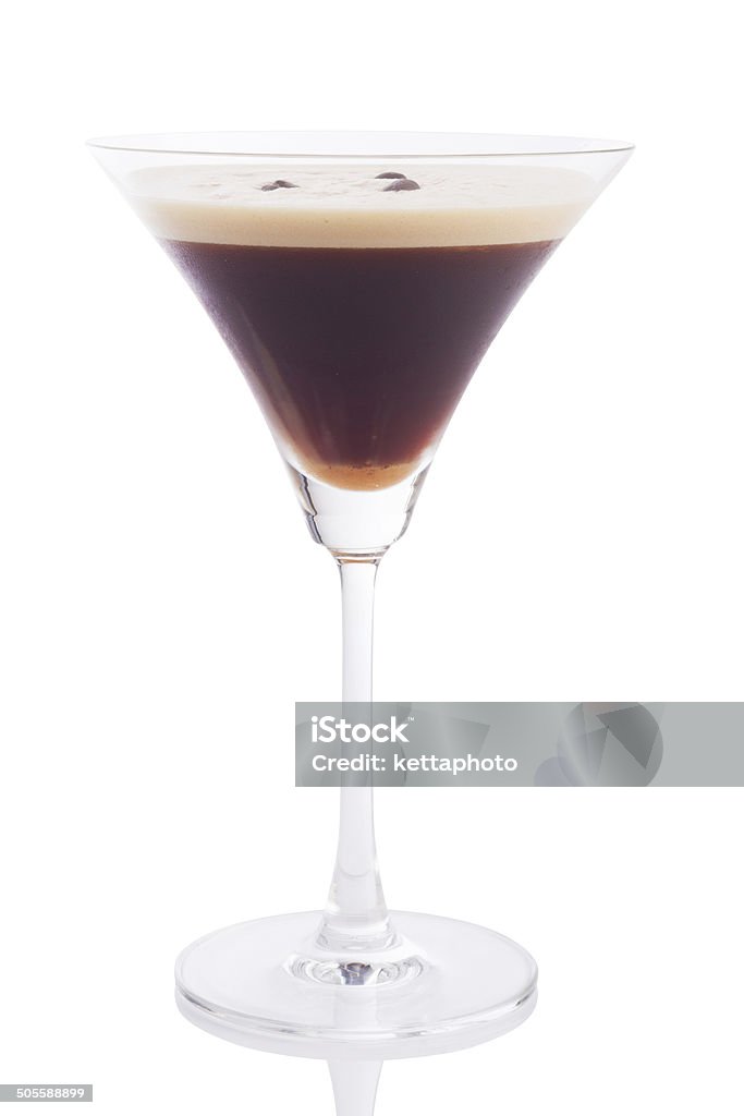espresso martini cocktail espresso martini cocktail isolated on white. Espresso Stock Photo