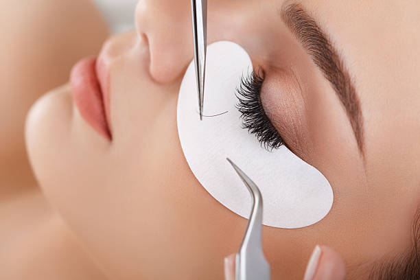 istock Woman Eye with Long Eyelashes. Eyelash Extension 505589201