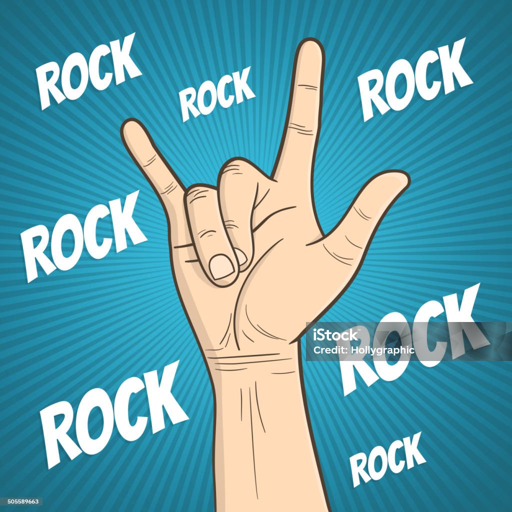 Rock Hand Reference Rock Hand Stock Illustration - Download Image Now - Adult, Backgrounds ...
