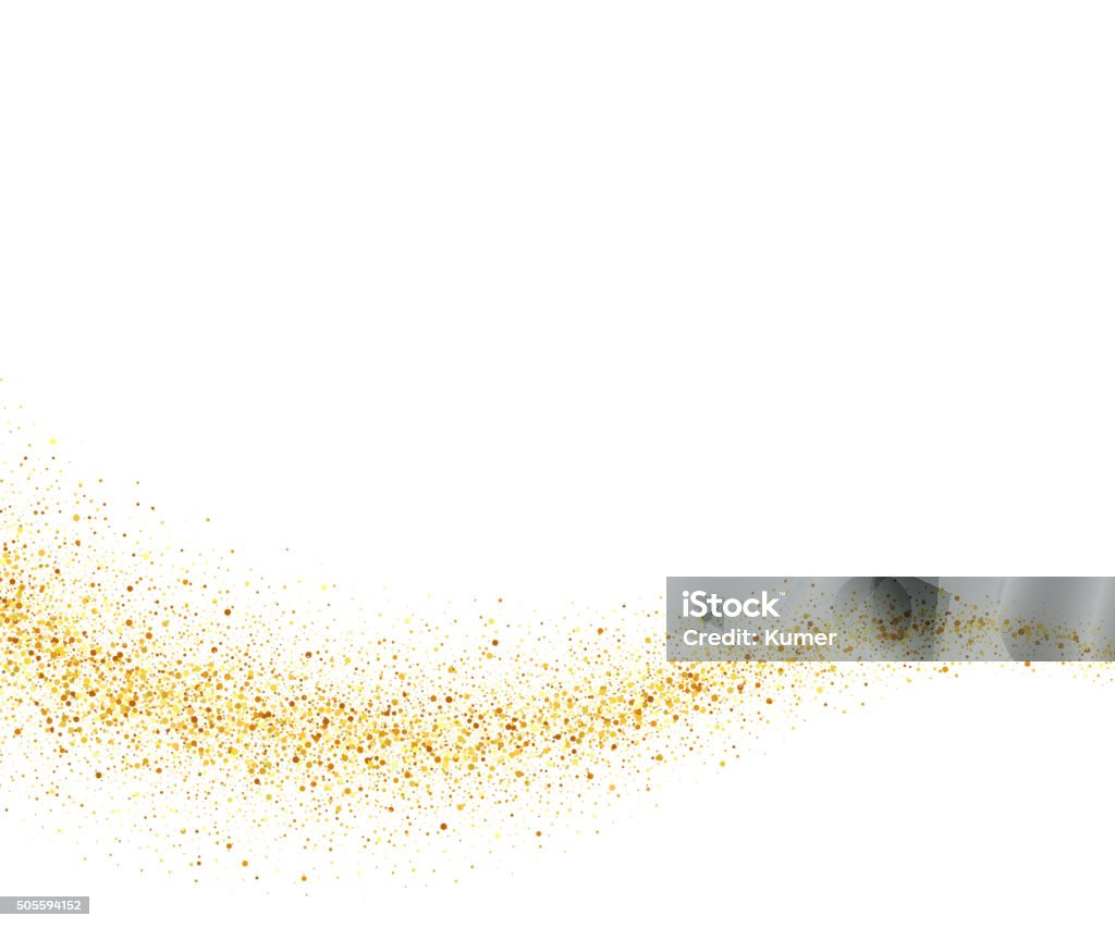 Abstrakte Vektor Goldstaub glitzerndem star-wave-Hintergrund - Lizenzfrei Gold - Edelmetall Vektorgrafik