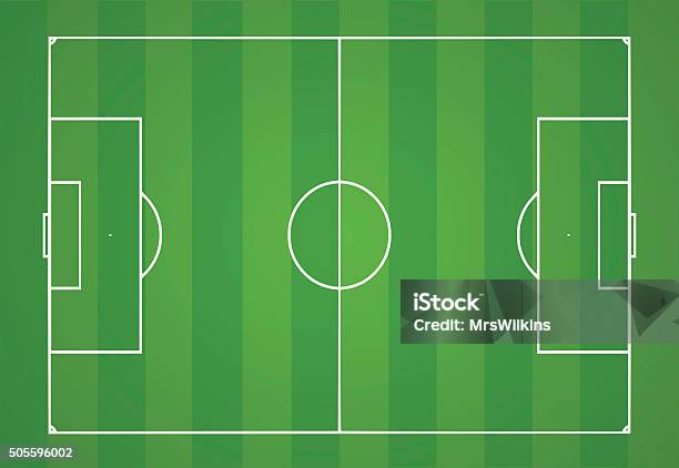 Football Pitch Vector Illustration Stock Illustration - Download Image Now - Soccer Field, Soccer, Soccer Ball