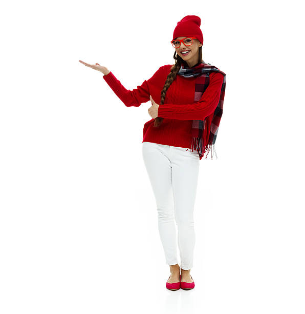 istock Woman showing something 505596602