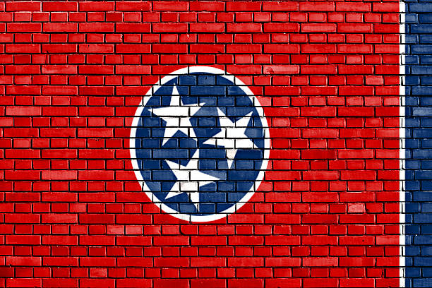 istock flag of Tennessee painted on brick wall 505601579