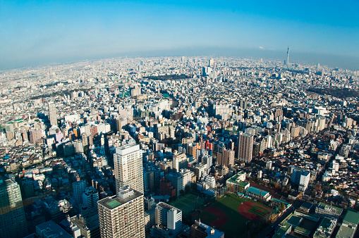 Aerial view of Tokyo from Ikebukuro district