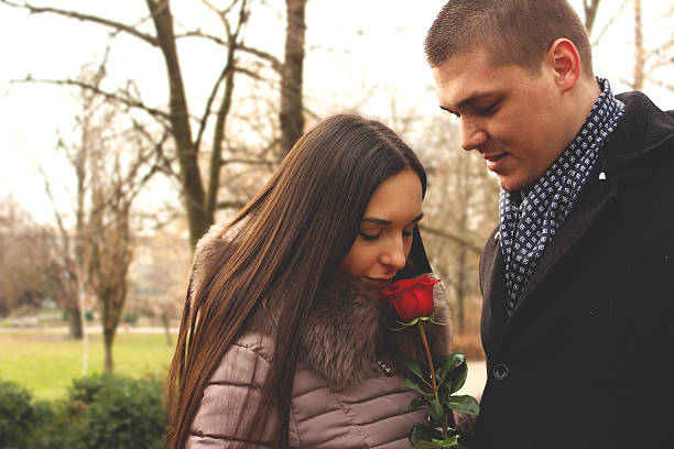 istock Young couple in the park 505602306