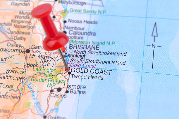 istock Map of Gold Coast Australia 505603323