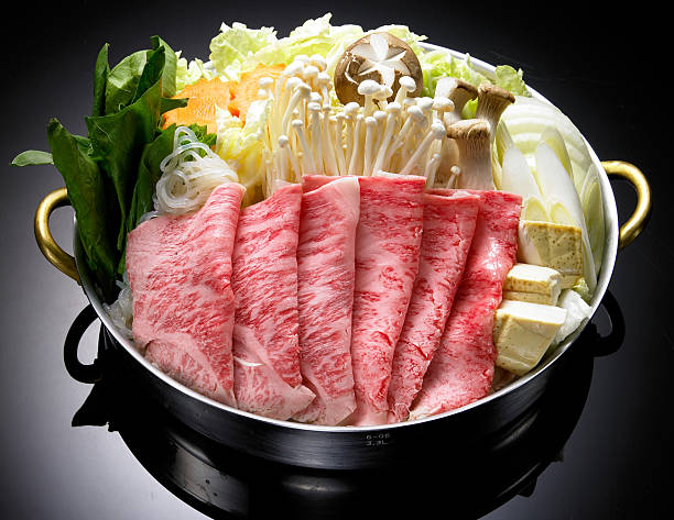 шабу шабу, японская кухня - shabu стоковые фото и изображения