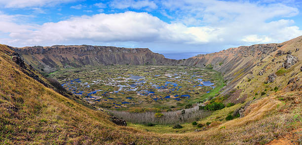 istock View of Rano Kau Volcano Crater on Easter Island, Chile 505604916
