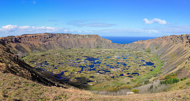 istock View of Rano Kau Volcano Crater on Easter Island, Chile 505604956