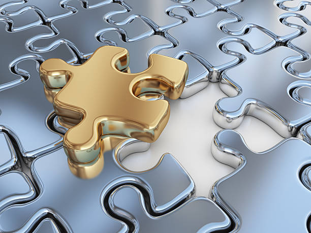 istock Puzzle 3D. Innovate, differentiate business background 505605142