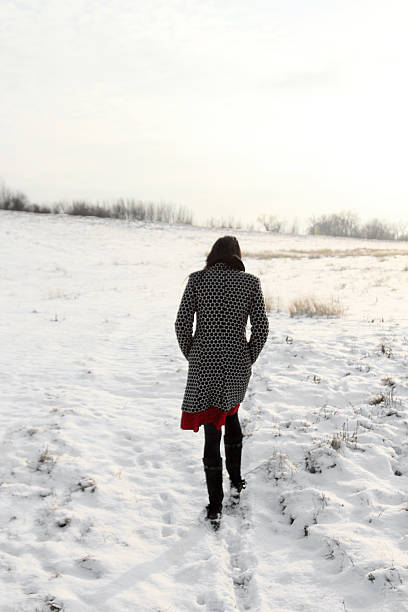 istock Woman walking in the snow 505617088