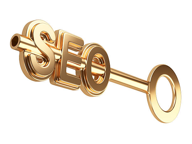 istock Seo concept with gold key 505618266