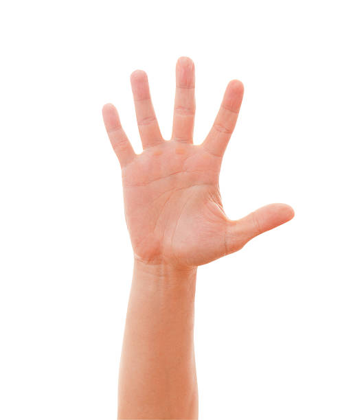 istock Man shows his hand stop sign, note carefully. 505619191
