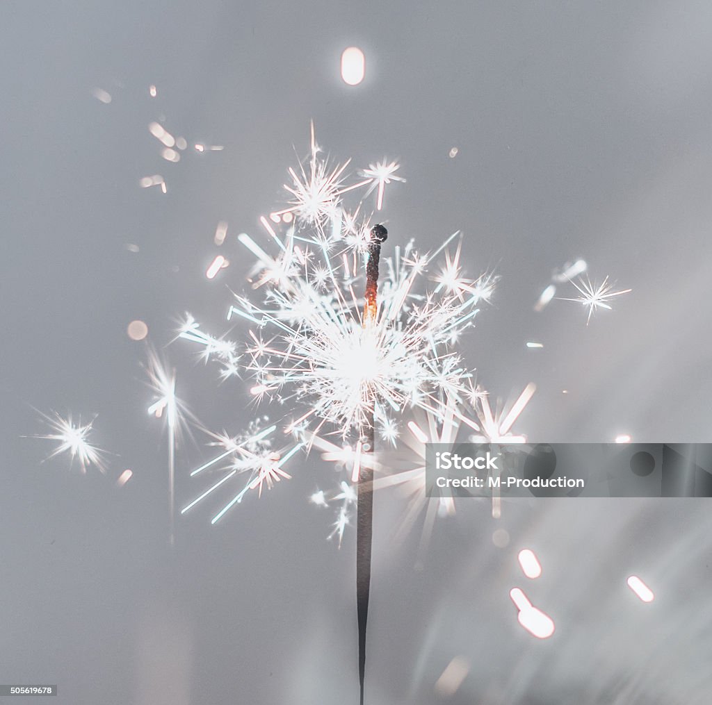 Party sparkler. Bengal fire. Sparkler - Firework Stock Photo