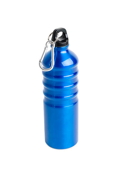 istock Blue Aluminium Water Bottle with Clipping Path 505619996