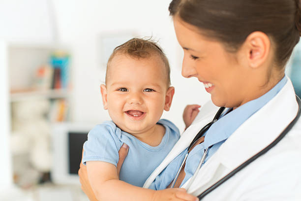 istock Cute baby boy at doctor's office. 505621549