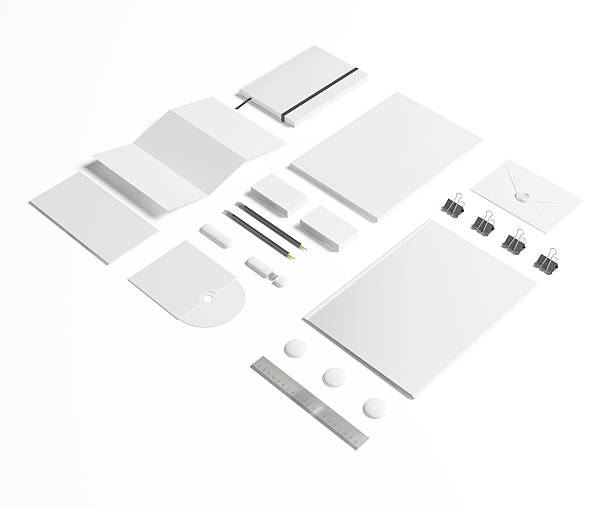istock Blank Stationery set isolated on white 505622561