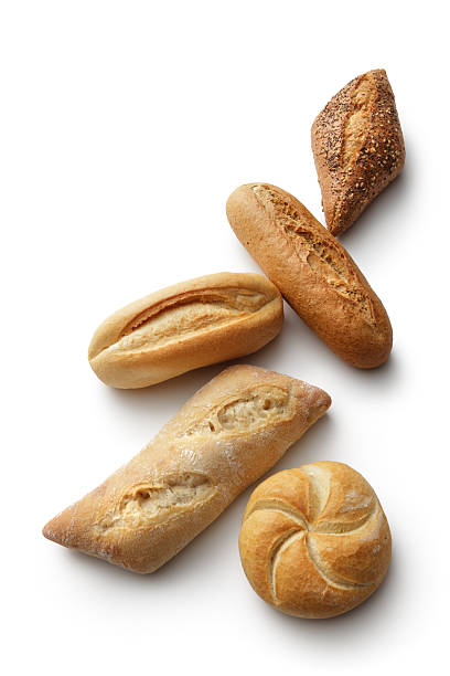 istock Bread: Variety of Buns Isolated on White Background 505622766