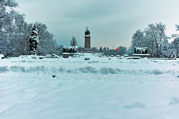 istock Sunset at Monument of the Soviet Army, Sofia 505623360